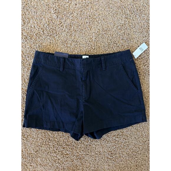 Gap Classic Black Mid Rise Stretch 3" Inseam Chino City Short Womens 10 NEW NWT - Picture 1 of 10